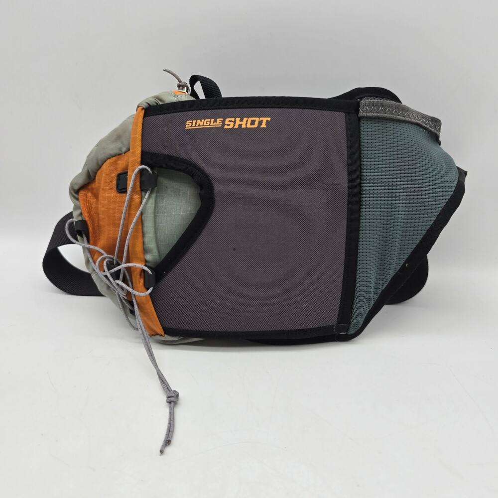 REI Single Shot Waist Pack Fanny Bag Adjustable Water Bottle Holder Gray Blue